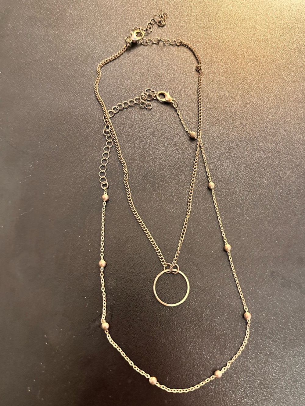 Delicate Gold Layered Circle Pendant Necklaces - Women Jewelry